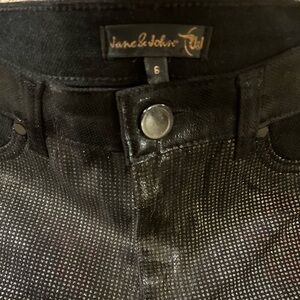 Jane & John Black Glitter Pants Sz 6 NWOT
